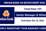 Indian Bank SO Recruitment 2025
